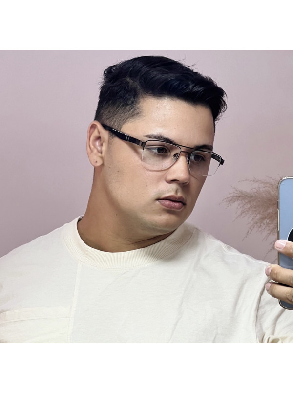 Armação de Óculos AQ240510 Retangular Marrom